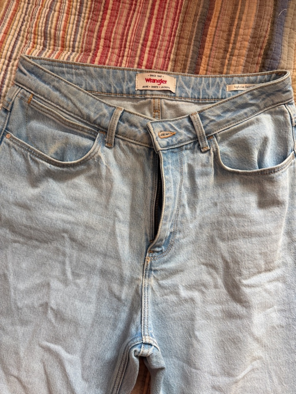 Wrangler Pale Blue High-Rise Jeans